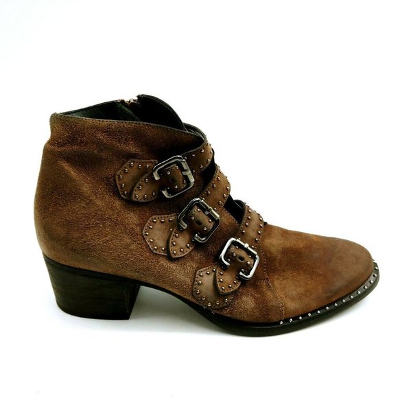 Paul Green‎ Womans Ankle Bootie Brown Suede - Picture 1 of 8